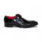 Fennix Italy "Logan" Black Genuine Alligator Lace-Up Dress Shoes.